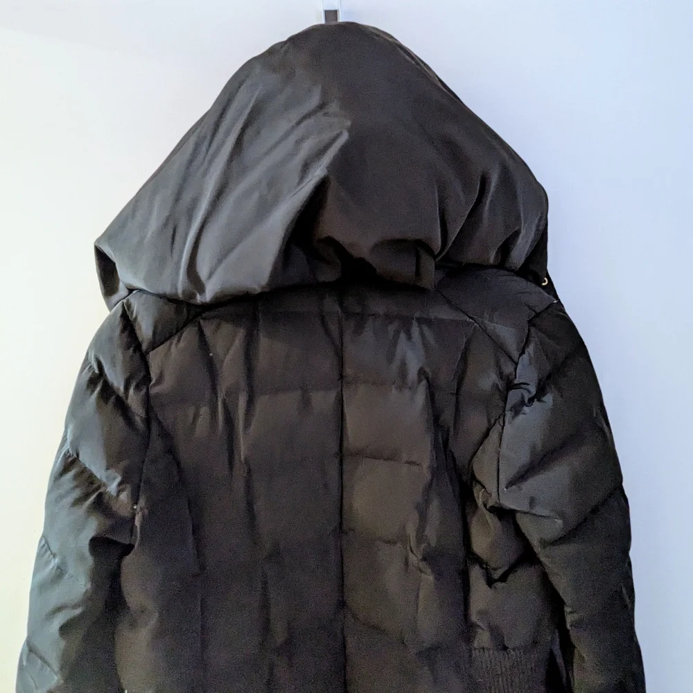 Cole Haan Bib Insert Down and Feather Fill Coat Black Petite Small - Picture 6 of 9